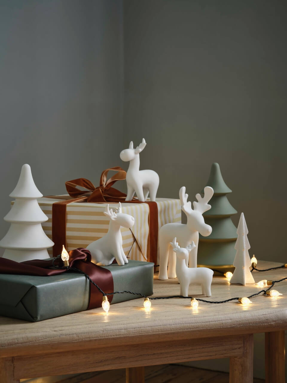 Set of 3 Ceramic Reindeer