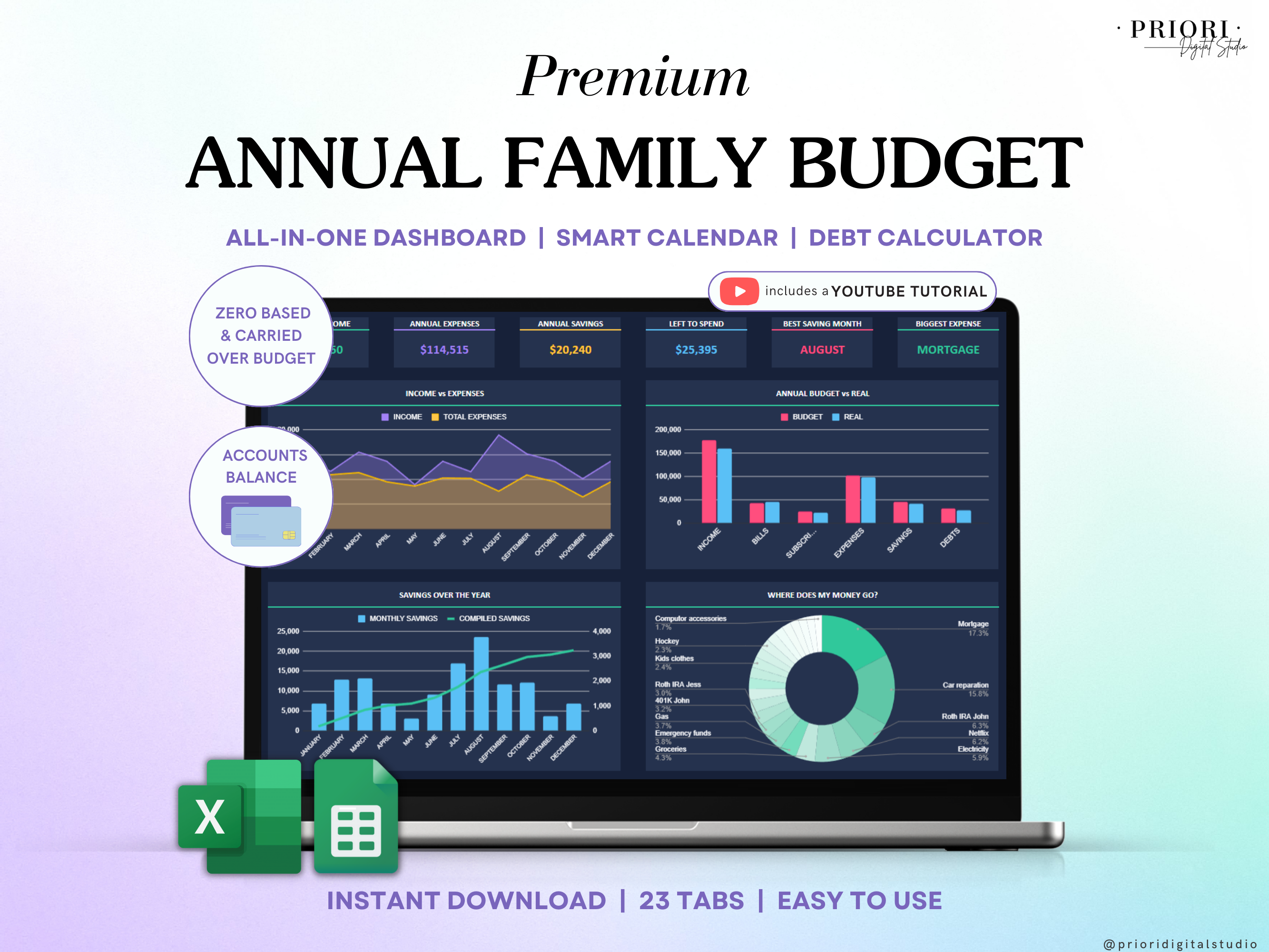 Premium Annual Family Budget
