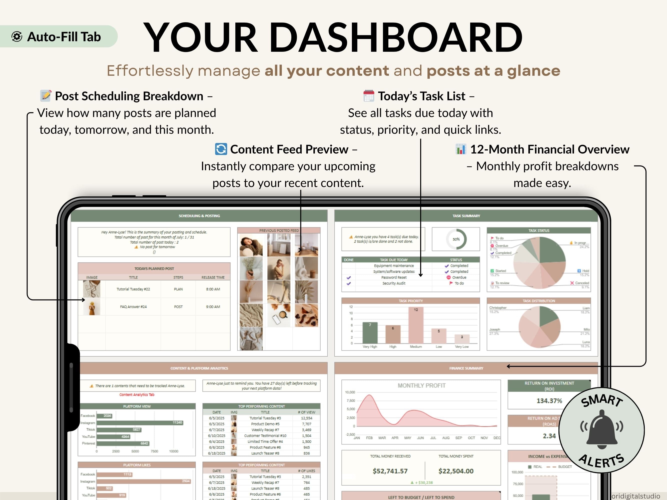 Social Media Planner Spreadsheet