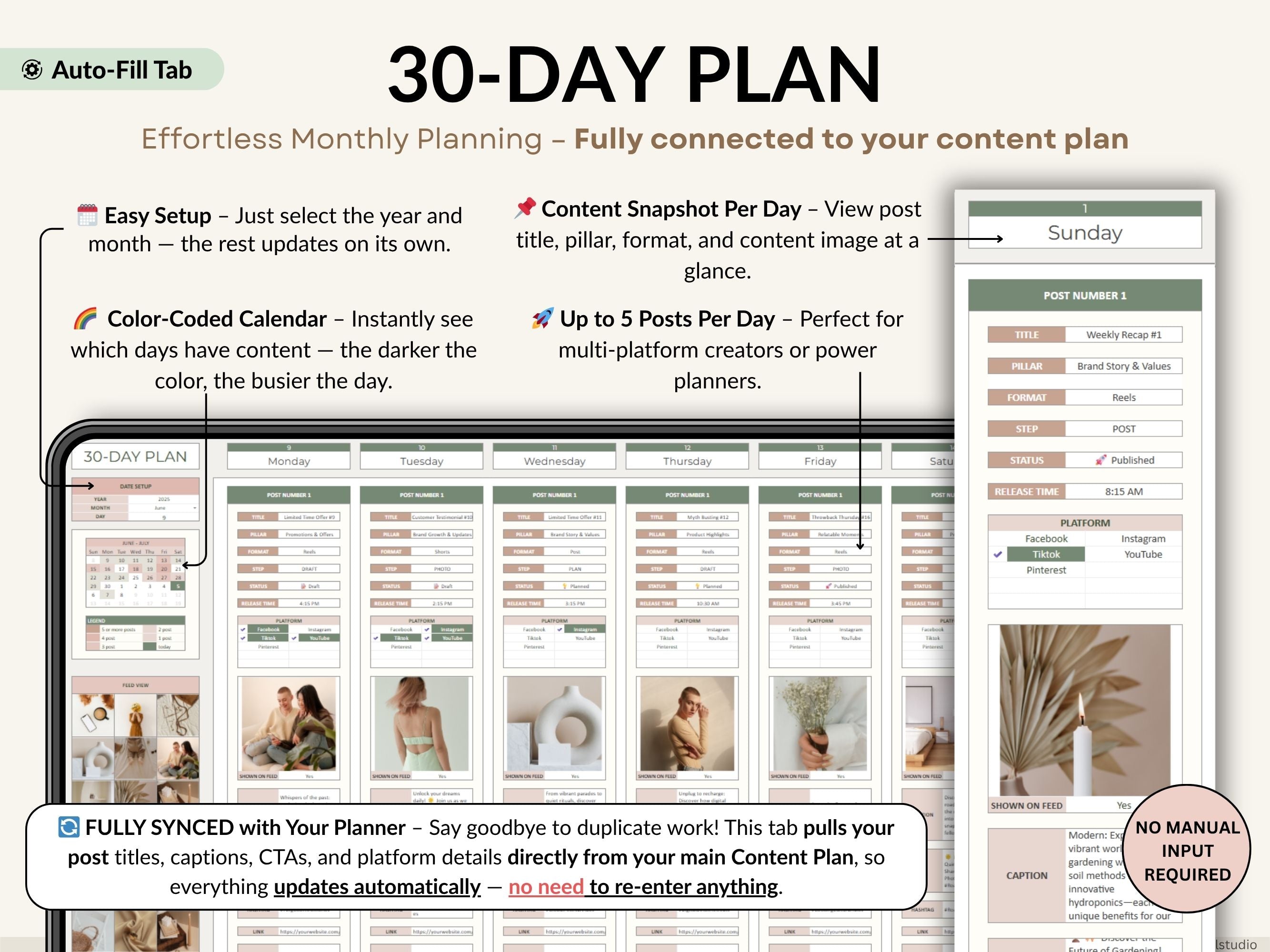 Social Media Planner Spreadsheet
