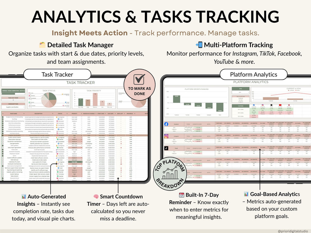 Social Media Planner Spreadsheet