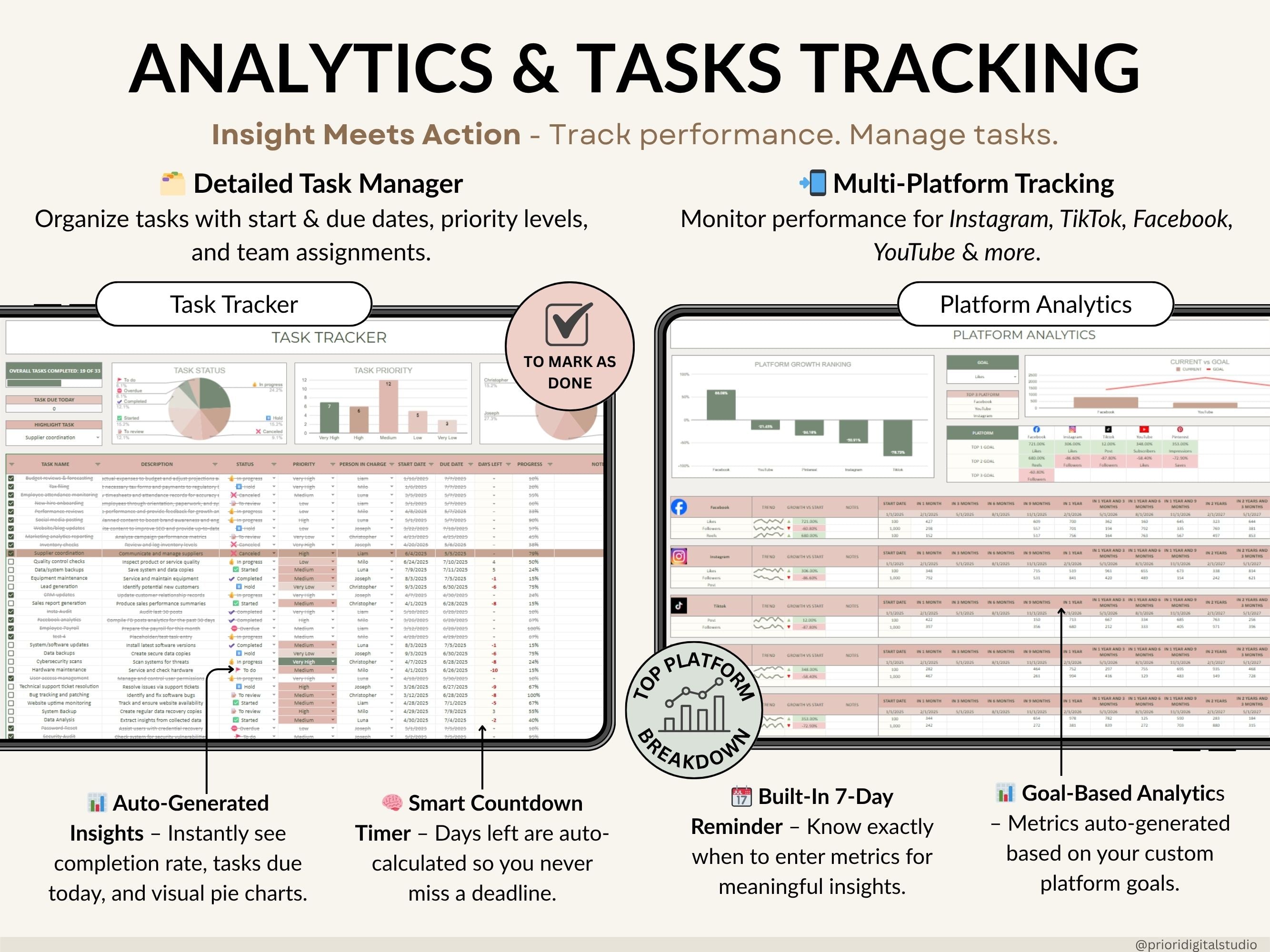 Social Media Planner Spreadsheet
