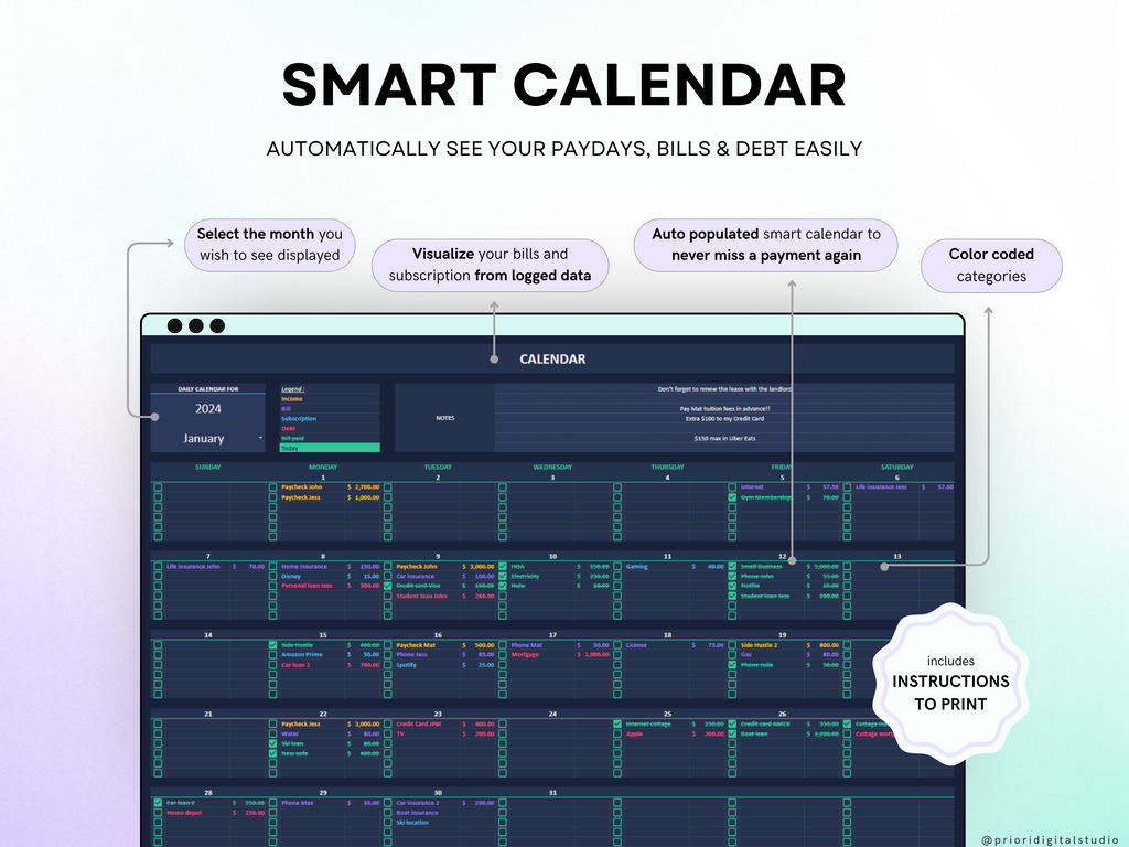 Premium Annual Family Budget