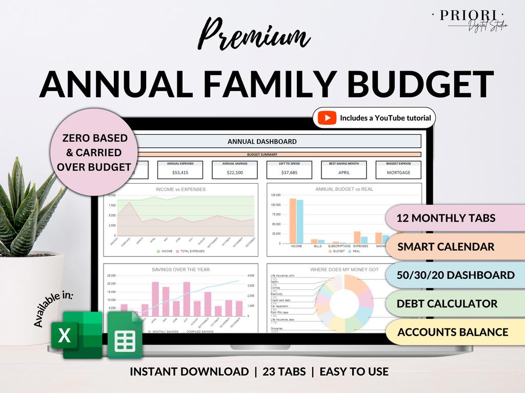 Premium Annual Family Budget