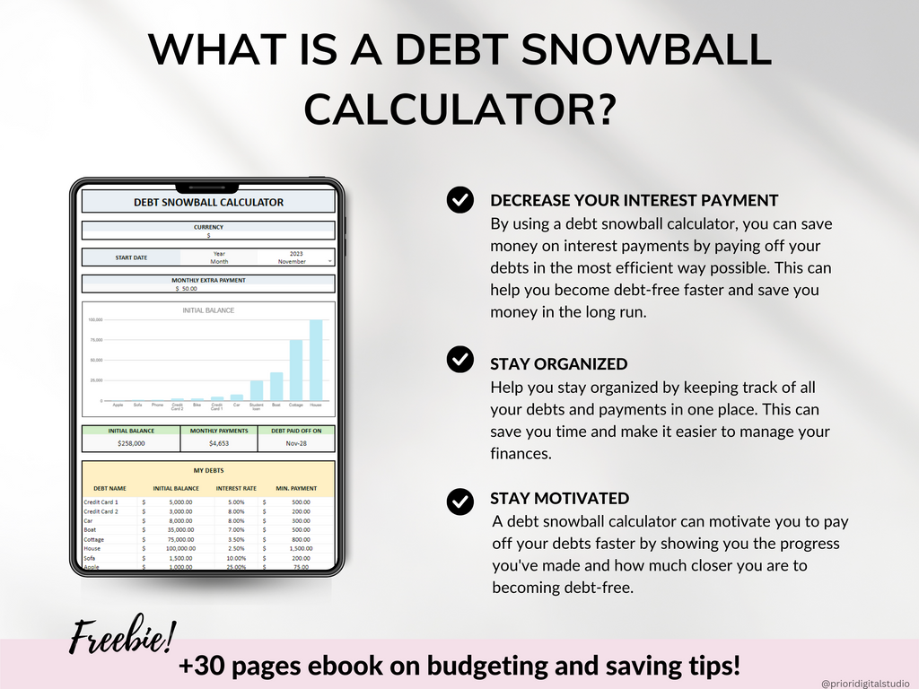 Debt Snowball Calculator