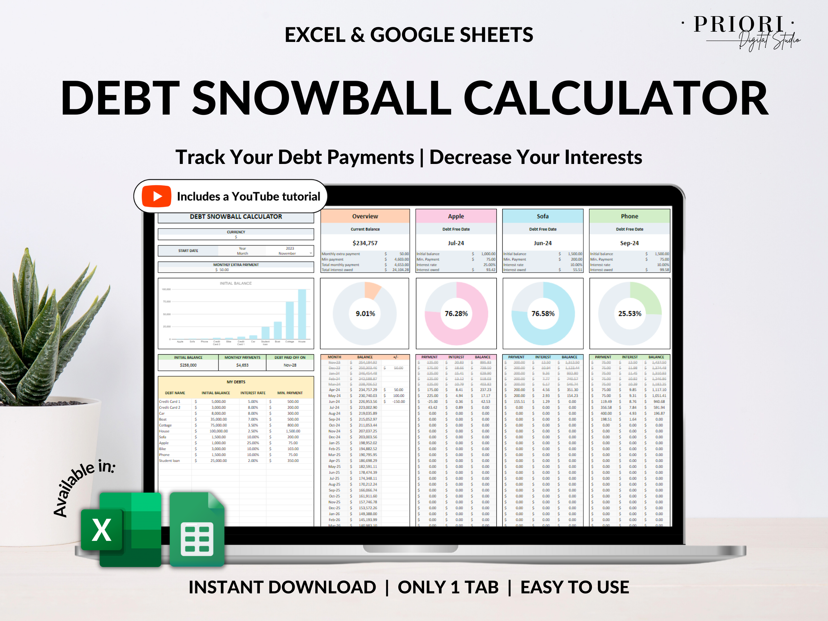 Debt Snowball Calculator