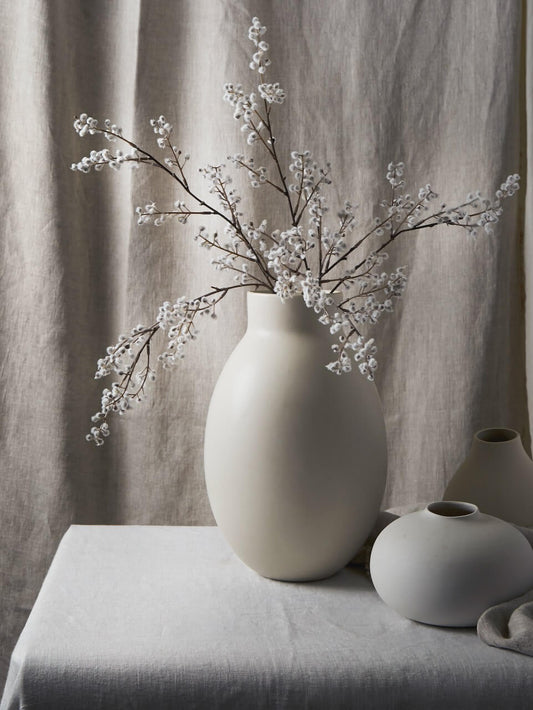 Faux White Willow Spray